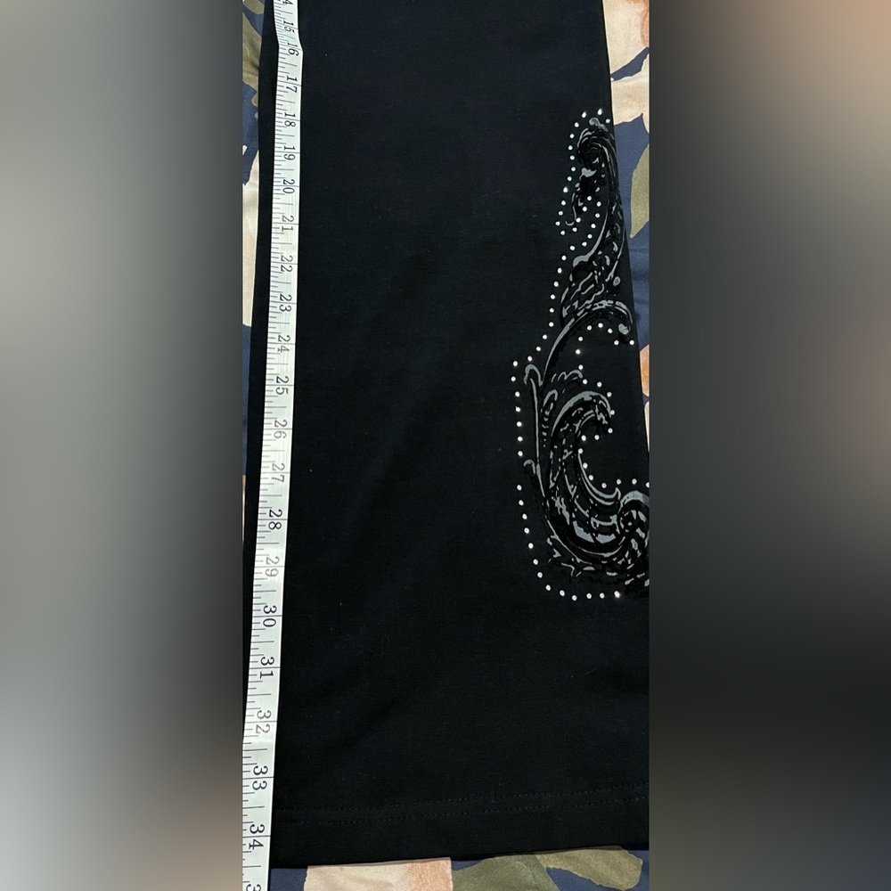 BCBG Maxazria Size:L WomenHoodie/Pants Phinestone Detail Shimmer Thread Outline - Picture 14 of 16